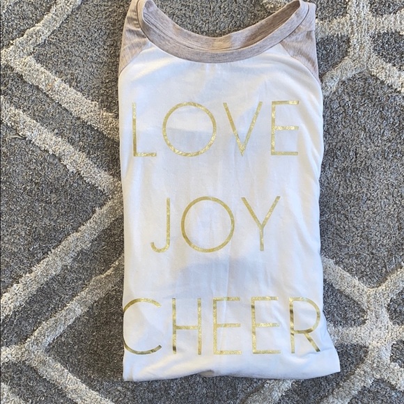 Love Joy Cheer Raglan Baseball Style 3/4 Sleeve - Picture 6 of 6